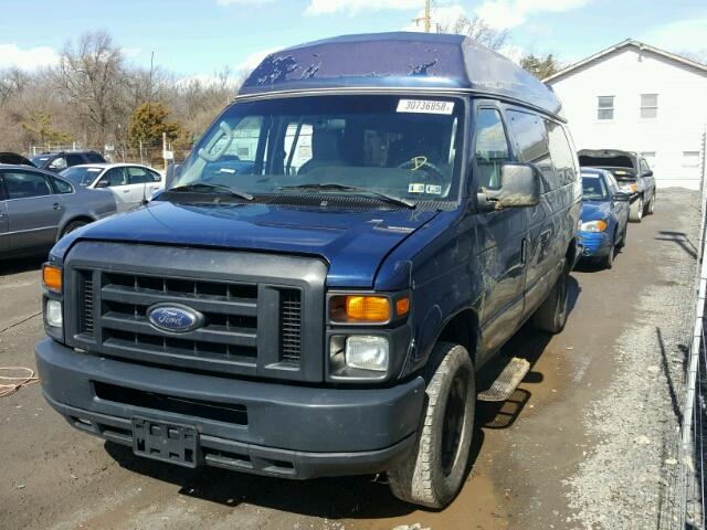 1FTNS24W29DA57106 - 2009 FORD ECONOLINE BLUE photo 2