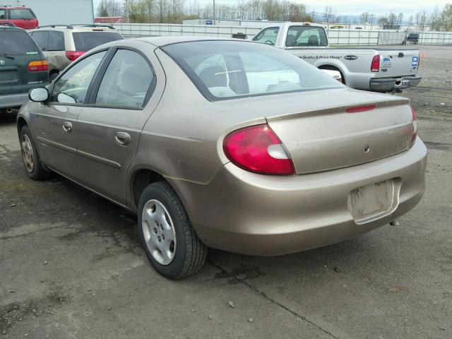 1P3ES46C4YD553473 - 2000 PLYMOUTH NEON BASE 金色 照片 3