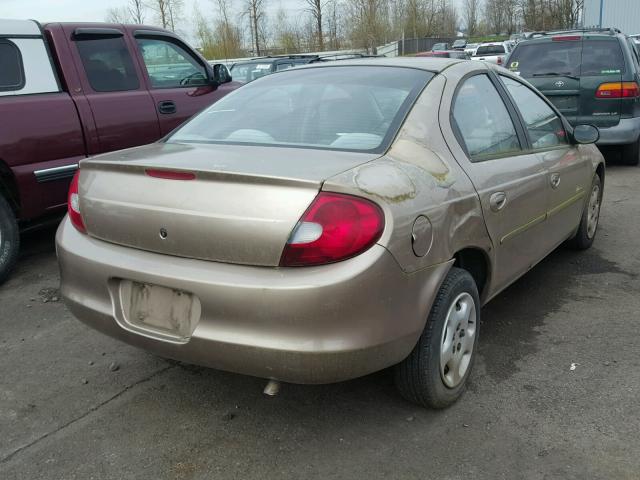 1P3ES46C4YD553473 - 2000 PLYMOUTH NEON BASE 金色 照片 4