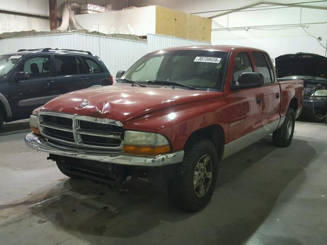 1B7GL2AN91S178409 - 2001 DODGE DAKOTA QUA RED photo 2