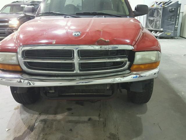 1B7GL2AN91S178409 - 2001 DODGE DAKOTA QUA RED photo 9