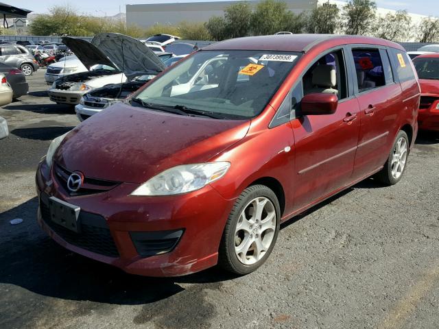 JM1CR293480319974 - 2008 MAZDA 5 RED photo 2