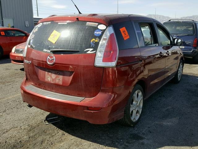 JM1CR293480319974 - 2008 MAZDA 5 RED photo 4