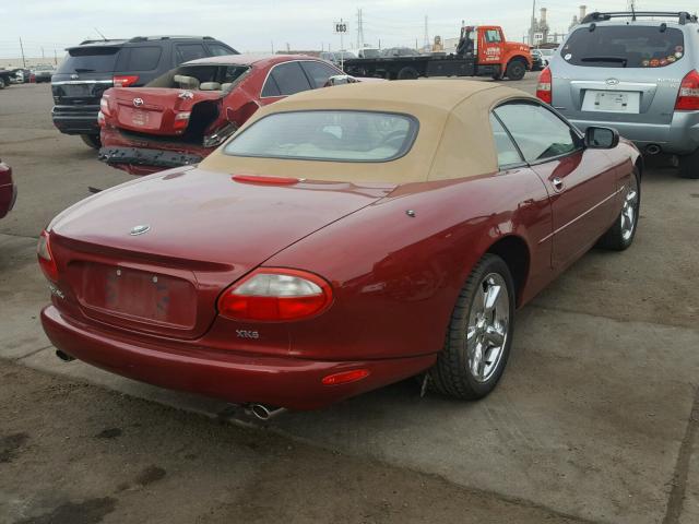 SAJGX2245WC026706 - 1998 JAGUAR XK8 BURGUNDY photo 4