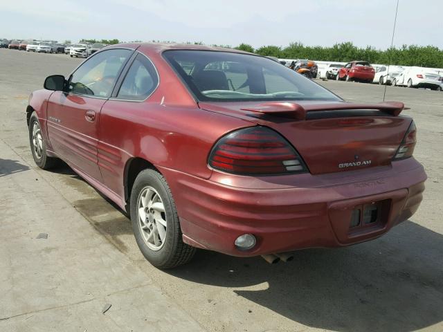 1G2NF12E01M627928 - 2001 PONTIAC GRAND AM S ბურგუნდია ფოტო 3