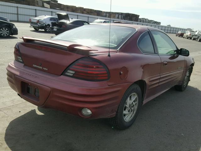 1G2NF12E01M627928 - 2001 PONTIAC GRAND AM S ბურგუნდია ფოტო 4