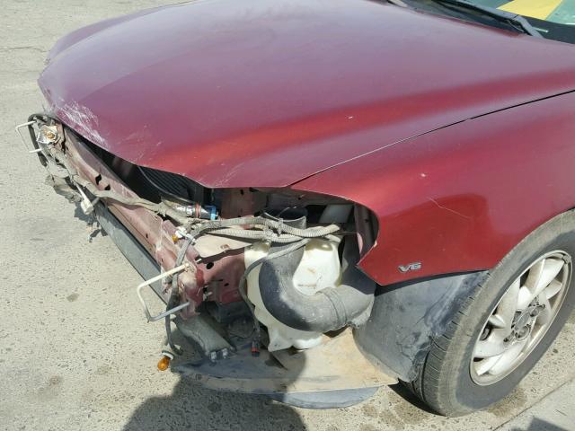 1G2NF12E01M627928 - 2001 PONTIAC GRAND AM S ბურგუნდია ფოტო 9