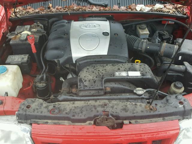 KNDJA723525159829 - 2002 KIA SPORTAGE RED photo 7