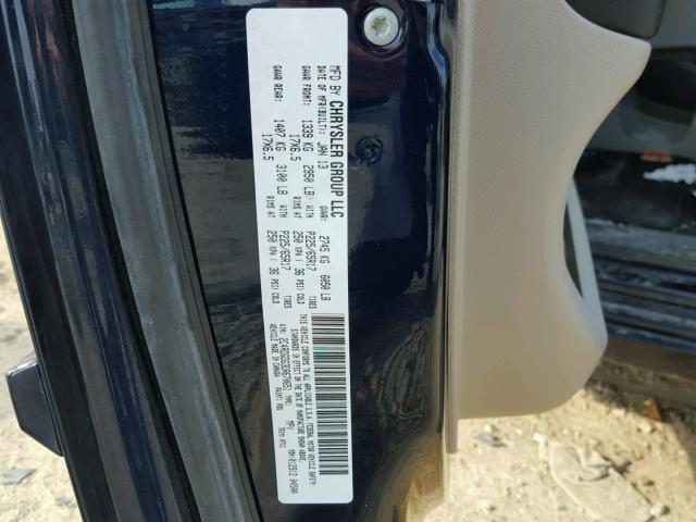 2C4RDGDG3DR670651 - 2013 DODGE GRAND CARA BLUE photo 10