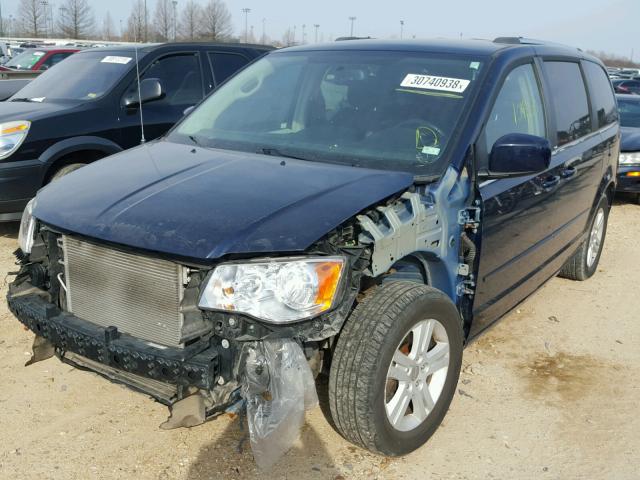 2C4RDGDG3DR670651 - 2013 DODGE GRAND CARA BLUE photo 2