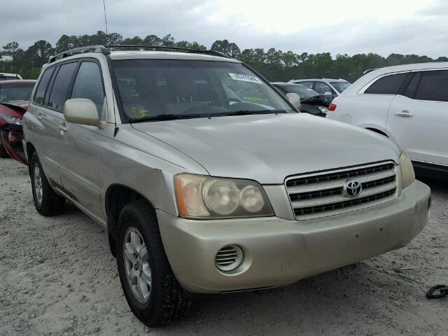 JTEGF21A520038533 - 2002 TOYOTA HIGHLANDER GOLD photo 1