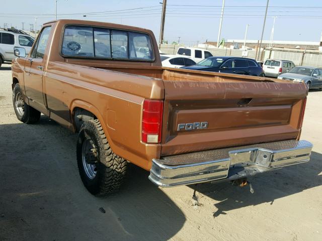 1FTHF2511GPA04753 - 1986 FORD F250 BROWN photo 3