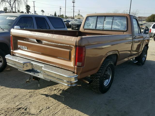 1FTHF2511GPA04753 - 1986 FORD F250 BROWN photo 4