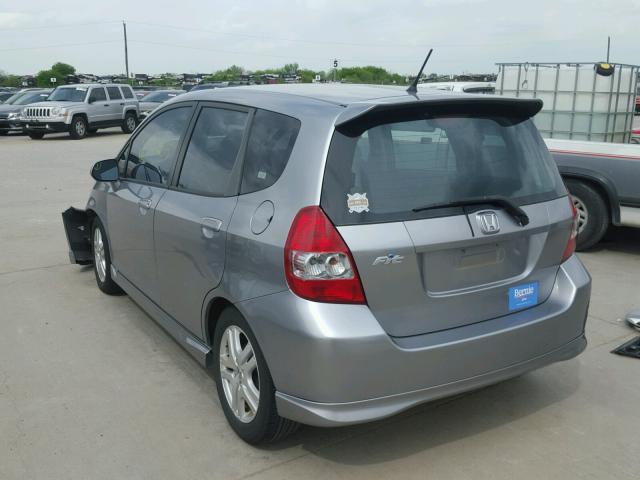 JHMGD38638S052959 - 2008 HONDA FIT SPORT GRAY photo 3