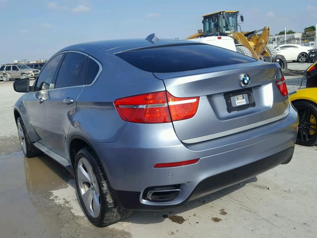 5UXFH0C57BLC66449 - 2011 BMW X6 HYBRID BLUE photo 3