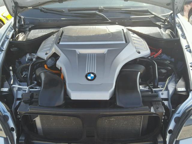 5UXFH0C57BLC66449 - 2011 BMW X6 HYBRID BLUE photo 7