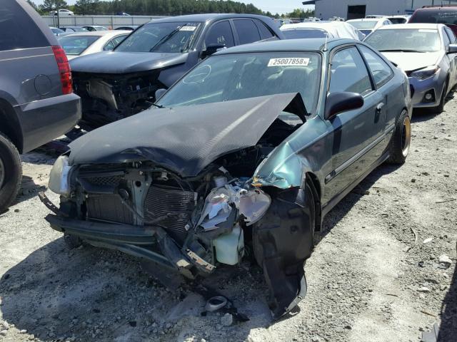 1HGEJ6128YL012236 - 2000 HONDA CIVIC DX GRAY photo 2