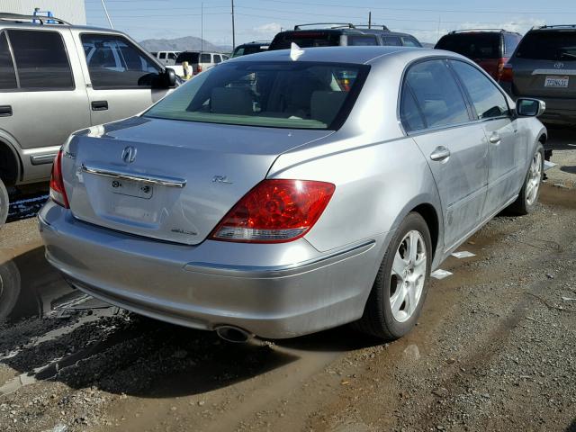 JH4KB16577C000712 - 2007 ACURA RL SILVER photo 4