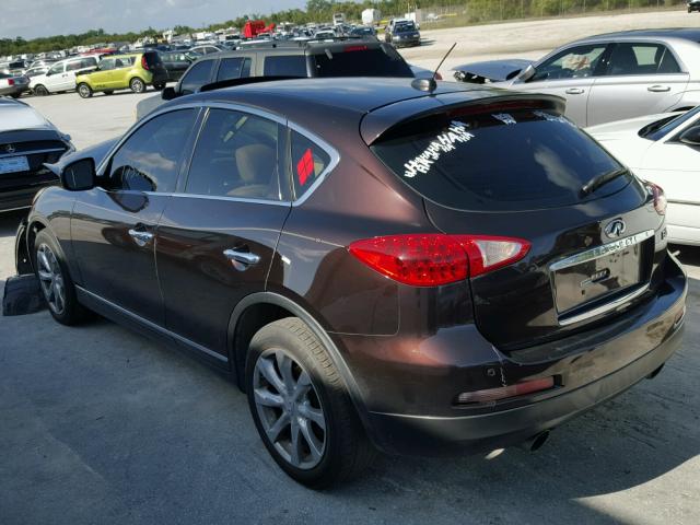 JNKAJ09E58M300135 - 2008 INFINITI EX35 BASE MAROON photo 3