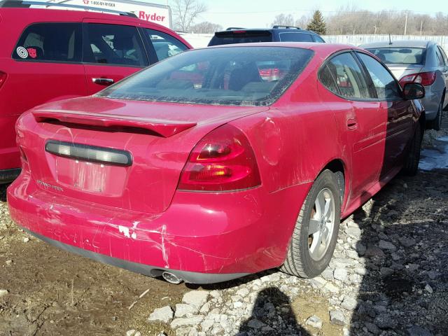 2G2WP552381110736 - 2008 PONTIAC GRAND PRIX RED photo 4