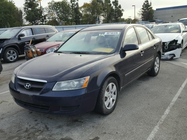 5NPET46C57H229521 - 2007 HYUNDAI SONATA GLS BLUE photo 2