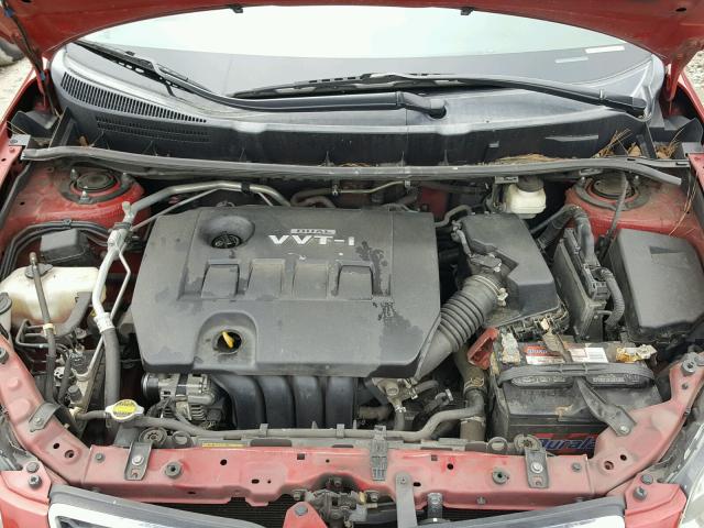 5Y2SP67869Z450585 - 2009 PONTIAC VIBE RED photo 7