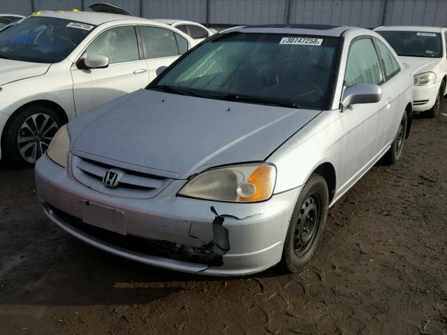 1HGEM22933L019471 - 2003 HONDA CIVIC EX SILVER photo 2