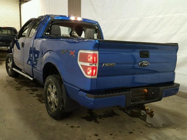 1FTEX1E84AFB76344 - 2010 FORD F150 SUPER BLUE photo 3