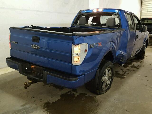 1FTEX1E84AFB76344 - 2010 FORD F150 SUPER BLUE photo 4