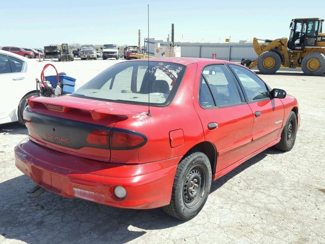 1G2JB524117161420 - 2001 PONTIAC SUNFIRE SE RED photo 4