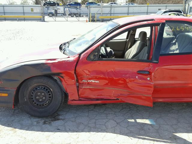 1G2JB524117161420 - 2001 PONTIAC SUNFIRE SE RED photo 9