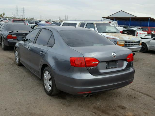 3VW2K7AJ3CM353480 - 2012 VOLKSWAGEN JETTA BASE გრაფიტი ფოტო 3