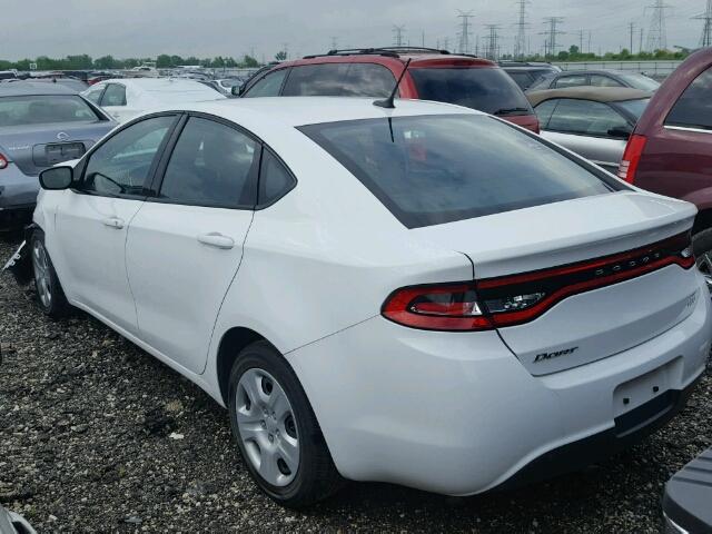 1C3CDFAA7FD336729 - 2015 DODGE DART SE WHITE photo 3