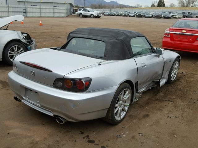 JHMAP21465S004710 - 2005 HONDA S2000 SILVER photo 4