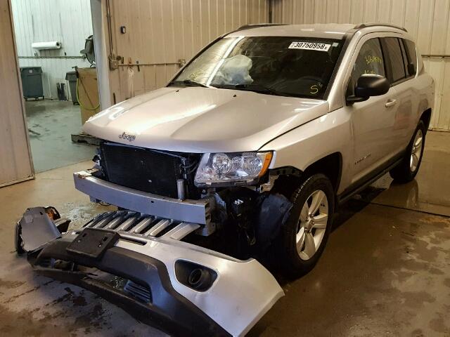 1J4NF1FB0BD263694 - 2011 JEEP COMPASS SP SILVER photo 2