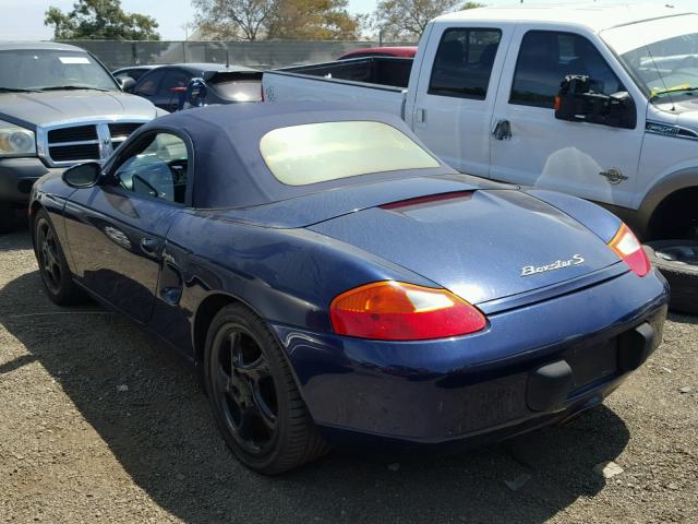 WP0CB29861U662901 - 2001 PORSCHE BOXSTER S BLUE photo 3