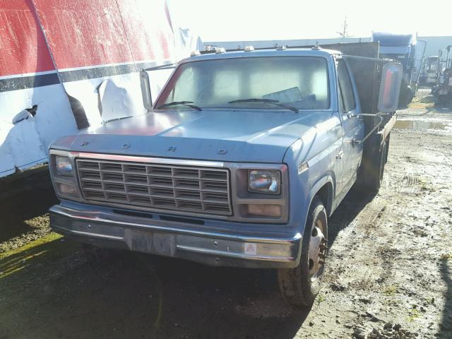 F37ZRGA0789 - 1980 FORD F350 BLUE photo 2