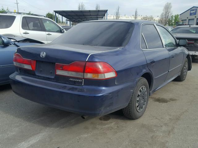 1HGCF86662A100432 - 2002 HONDA ACCORD VAL BLUE photo 4