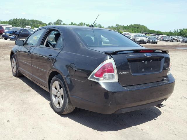 3FAHP07Z09R182367 - 2009 FORD FUSION SE BLACK photo 3