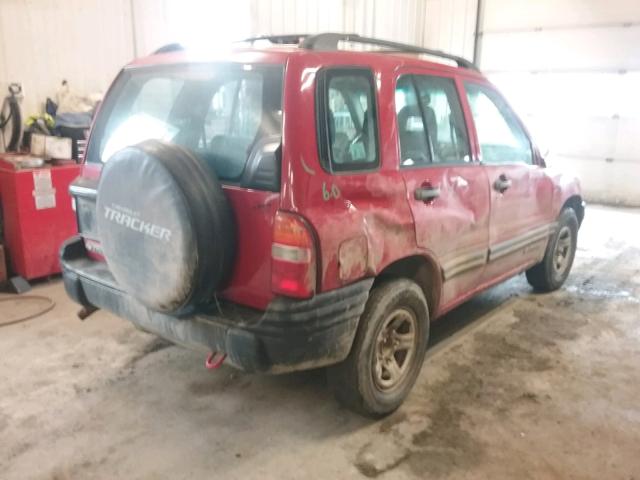 2CNBJ13C526903512 - 2002 CHEVROLET TRACKER RED photo 4