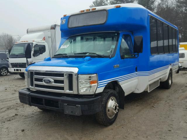 1FDXE4FSXBDA32509 - 2011 FORD ECONOLINE BLUE photo 2