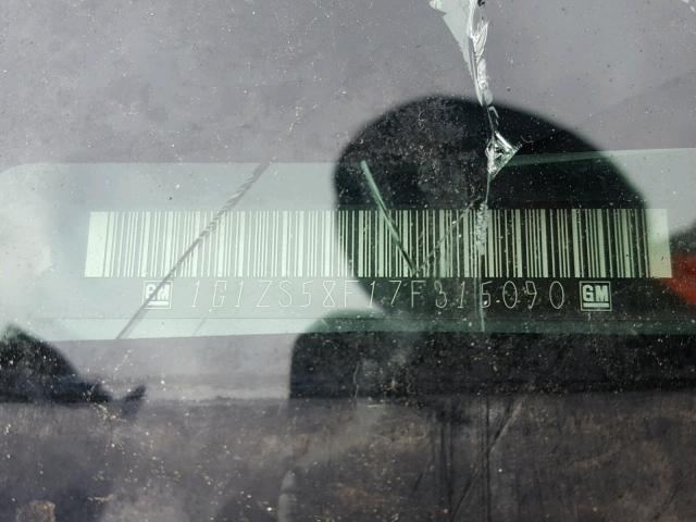 1G1ZS58F17F315090 - 2007 CHEVROLET MALIBU LS 灰色 照片 10