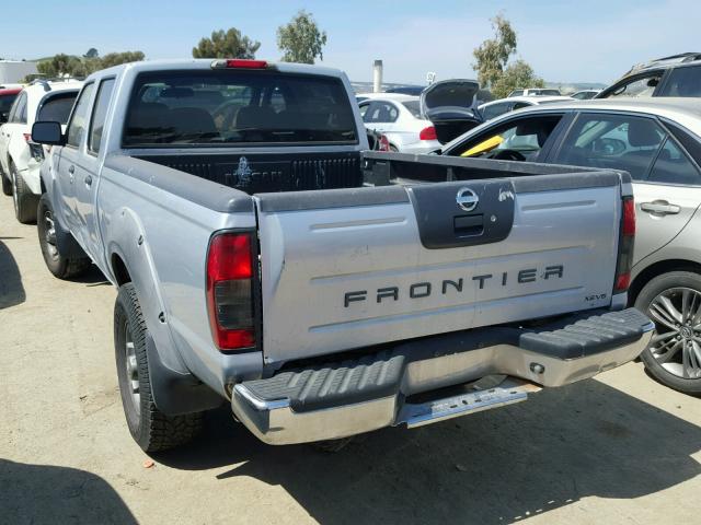 1N6ED29X72C385917 - 2002 NISSAN FRONTIER C SILVER photo 3