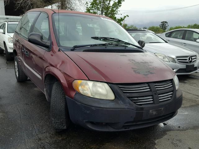 1C4GJ25B21B218044 - 2001 CHRYSLER VOYAGER BURGUNDY photo 1