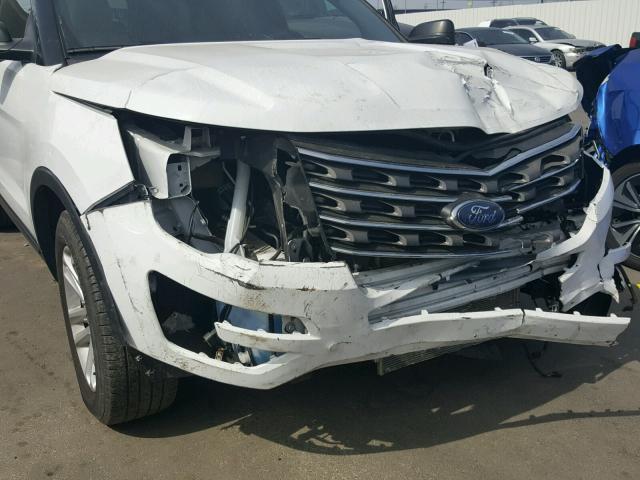 1FM5K7B80GGA44007 - 2016 FORD EXPLORER WHITE photo 9