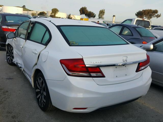 19XFB2F98FE218323 - 2015 HONDA CIVIC EXL WHITE photo 3