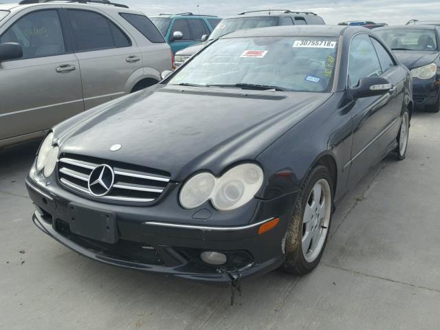 WDBTJ75J73F022629 - 2003 MERCEDES-BENZ CLK 500 BLACK photo 2