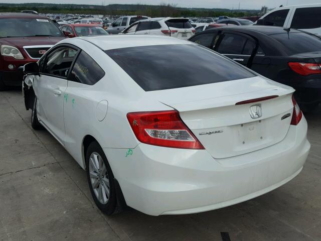 2HGFG3B10CH507933 - 2012 HONDA CIVIC EXL WHITE photo 3