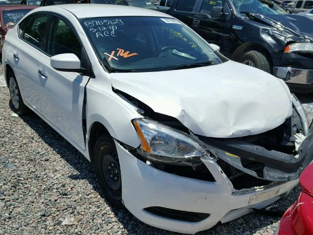 3N1AB7AP3EY245460 - 2014 NISSAN SENTRA S WHITE photo 1