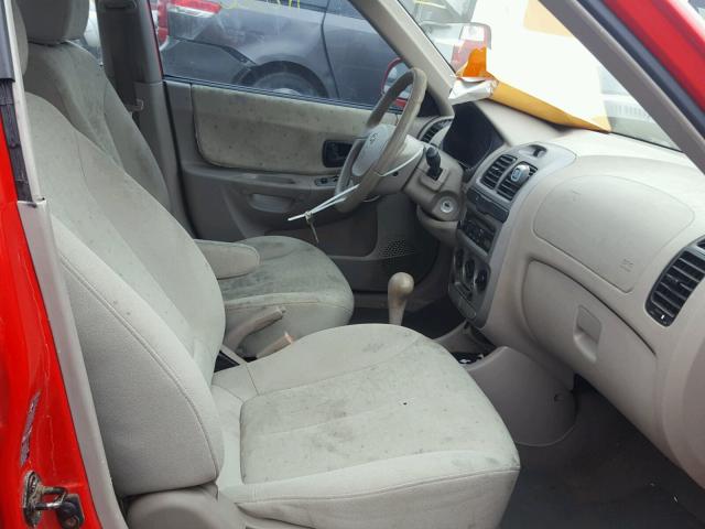 KMHCG45C44U531408 - 2004 HYUNDAI ACCENT GL RED photo 5